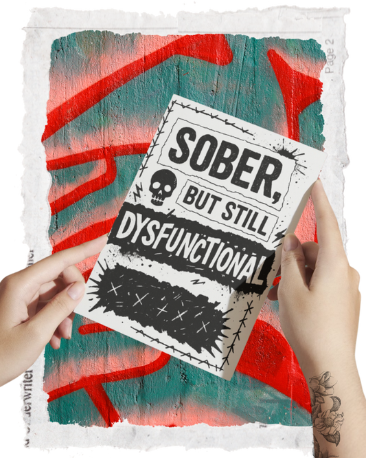 Sober But Still Dysfunctional Skull Card