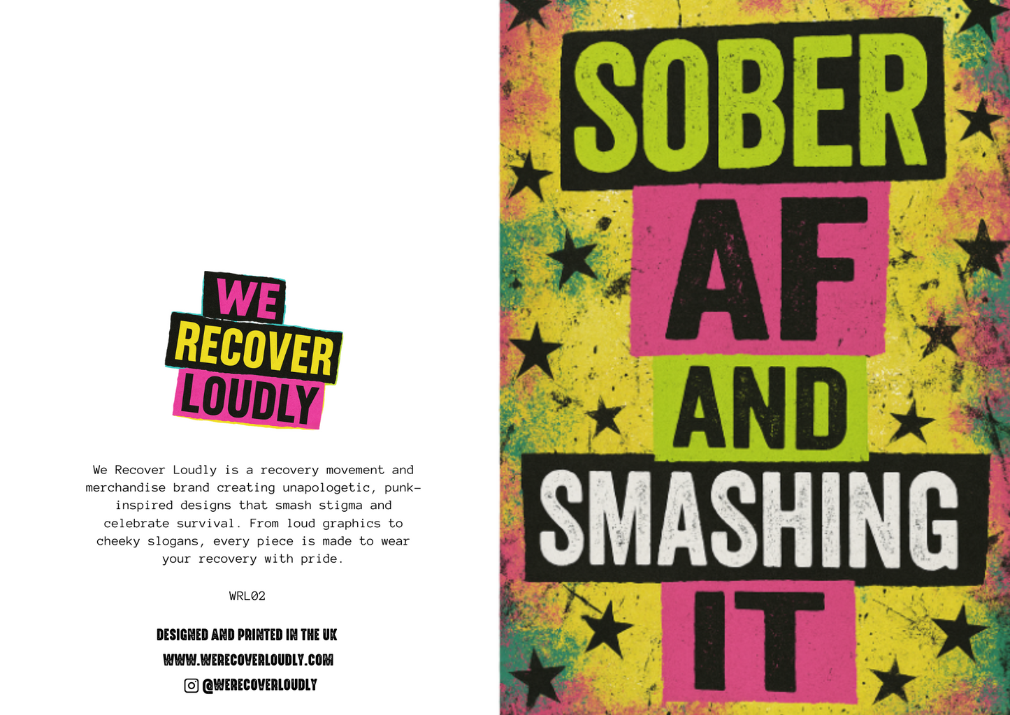 SOBER AF AND SMASHING IT CARD