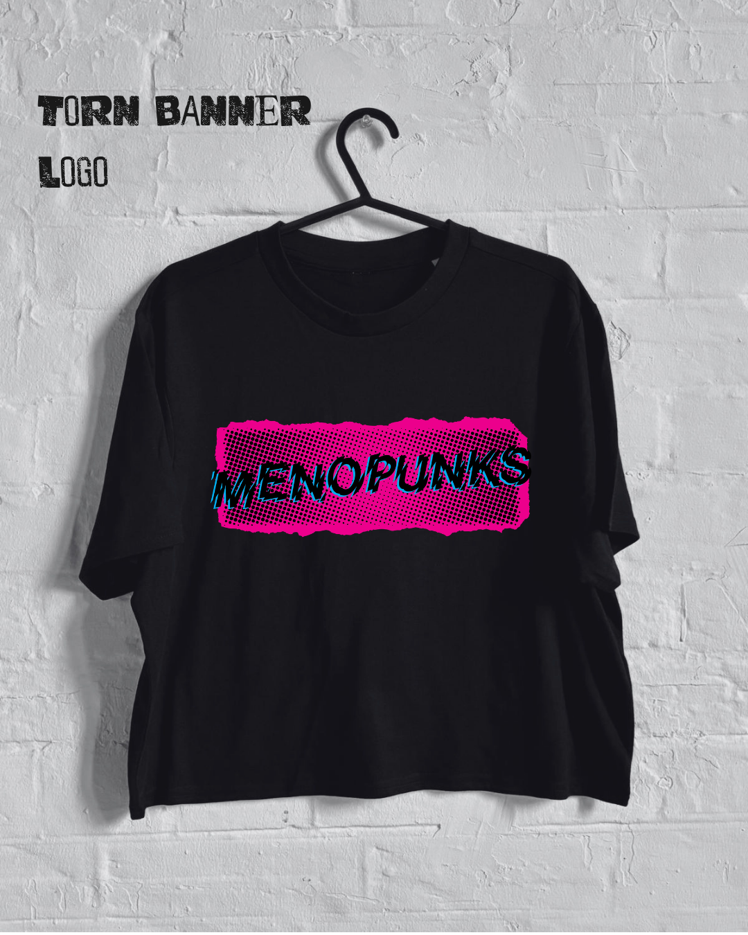 MENOPUNKS Boxy Cropped T Shirt